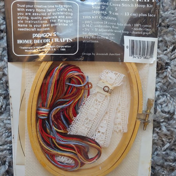 Crewel Needlepoint Vintage Counted Cross stitch kit Cat Jeremia Junction 1986 - Picture 2 of 4